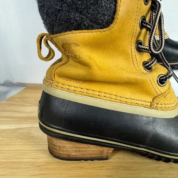 Sorel Women's Slimpack Lace Up Leather Brown Waterproof Duck Winter Boot Size 6 - Picture 2 of 8